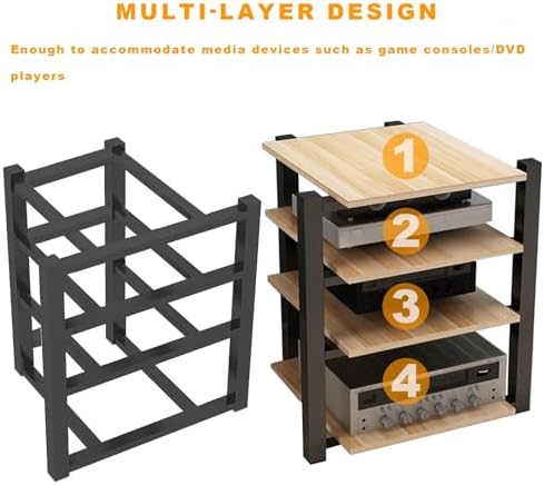 3-Tier Metal Audio Video Media Stand