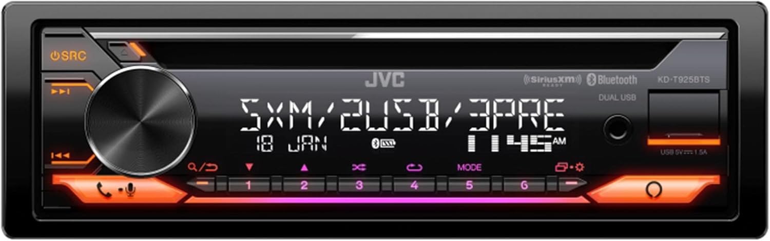 JVC KD-T925BTS CD Receiver Featuring Bluetooth
