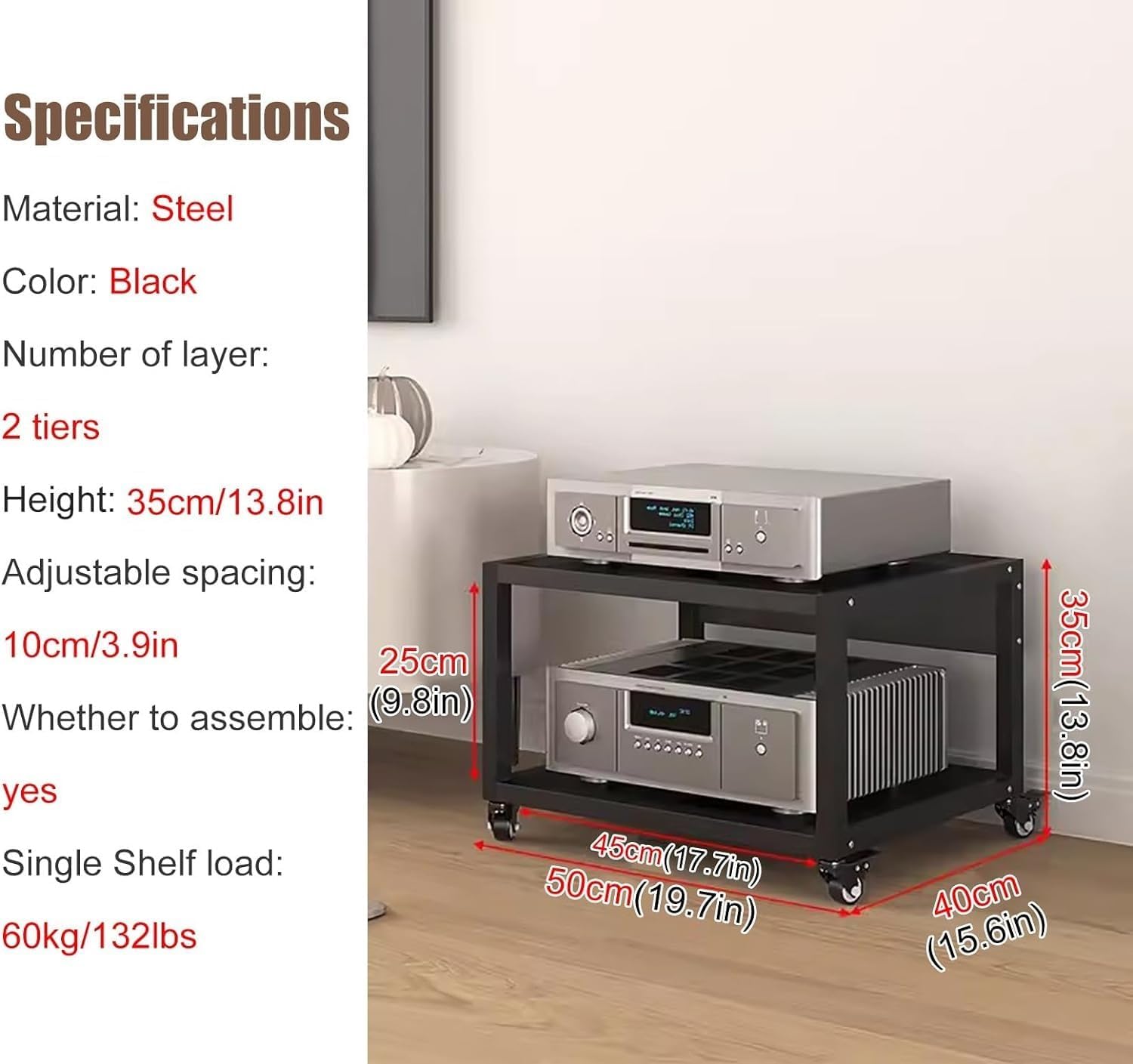 Desirelux HiFi Racks and Stands Audio Rack Cabinet Av Shelf