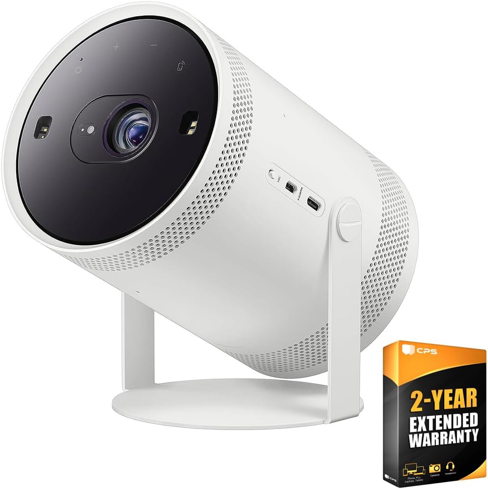 Samsung SP-LFF3CLAXXZA The Freestyle Projector 2nd Gen with Gaming Hub (Renewed) Bundle with 2 Year CPS Enhanced Protection Pack