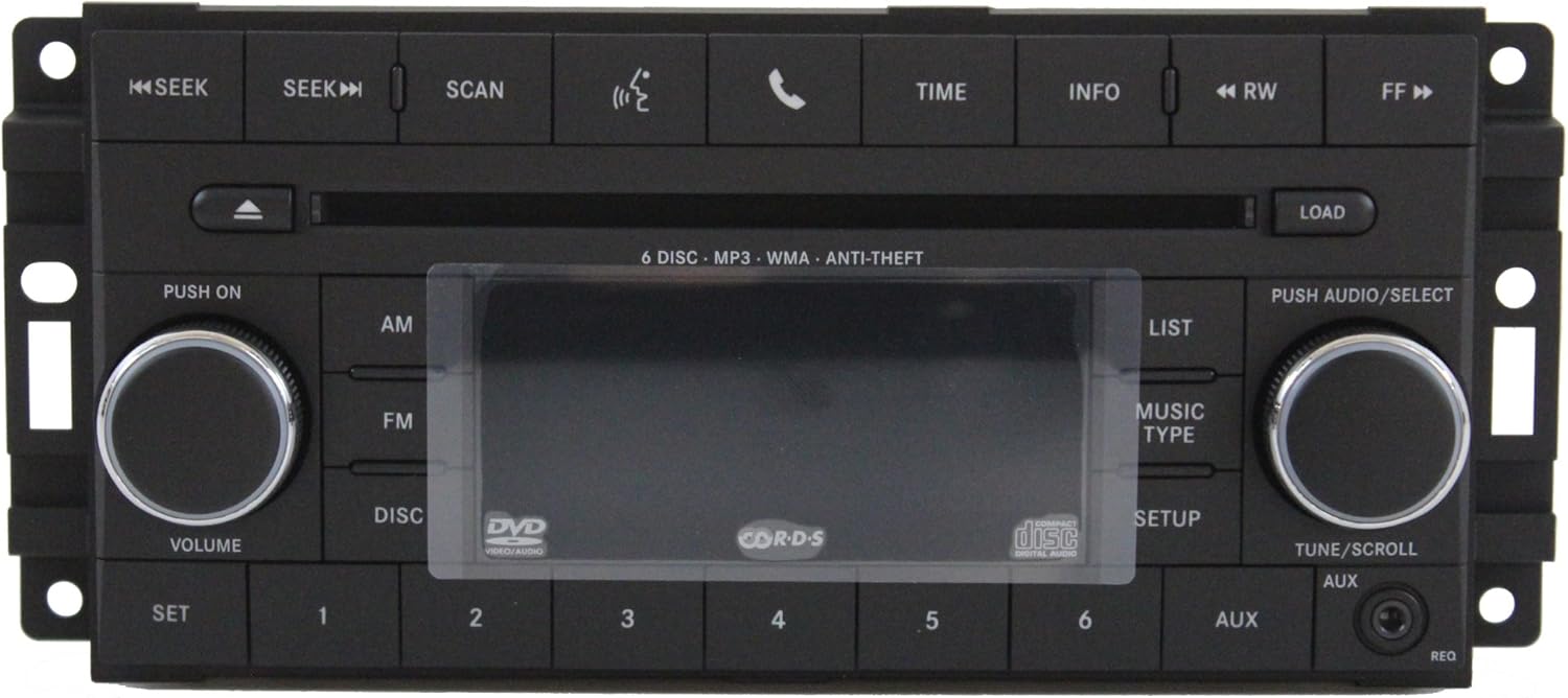 Genuine Jeep Accessories 5064950AH AM/FM Stereo Radio with Six-Disc CD/DVD Player