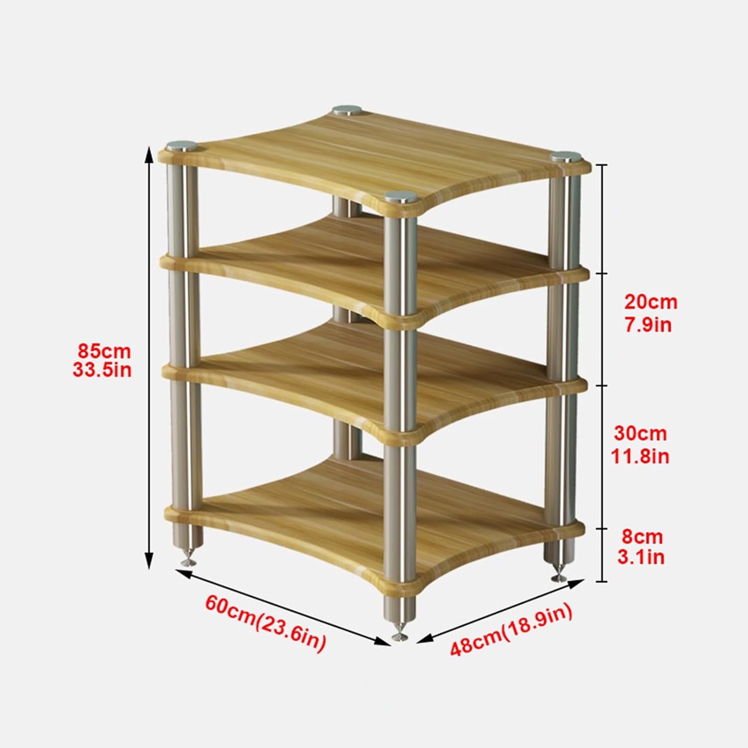 JIAHESHYP 4-Tier Media Stand Audio/Video Rack