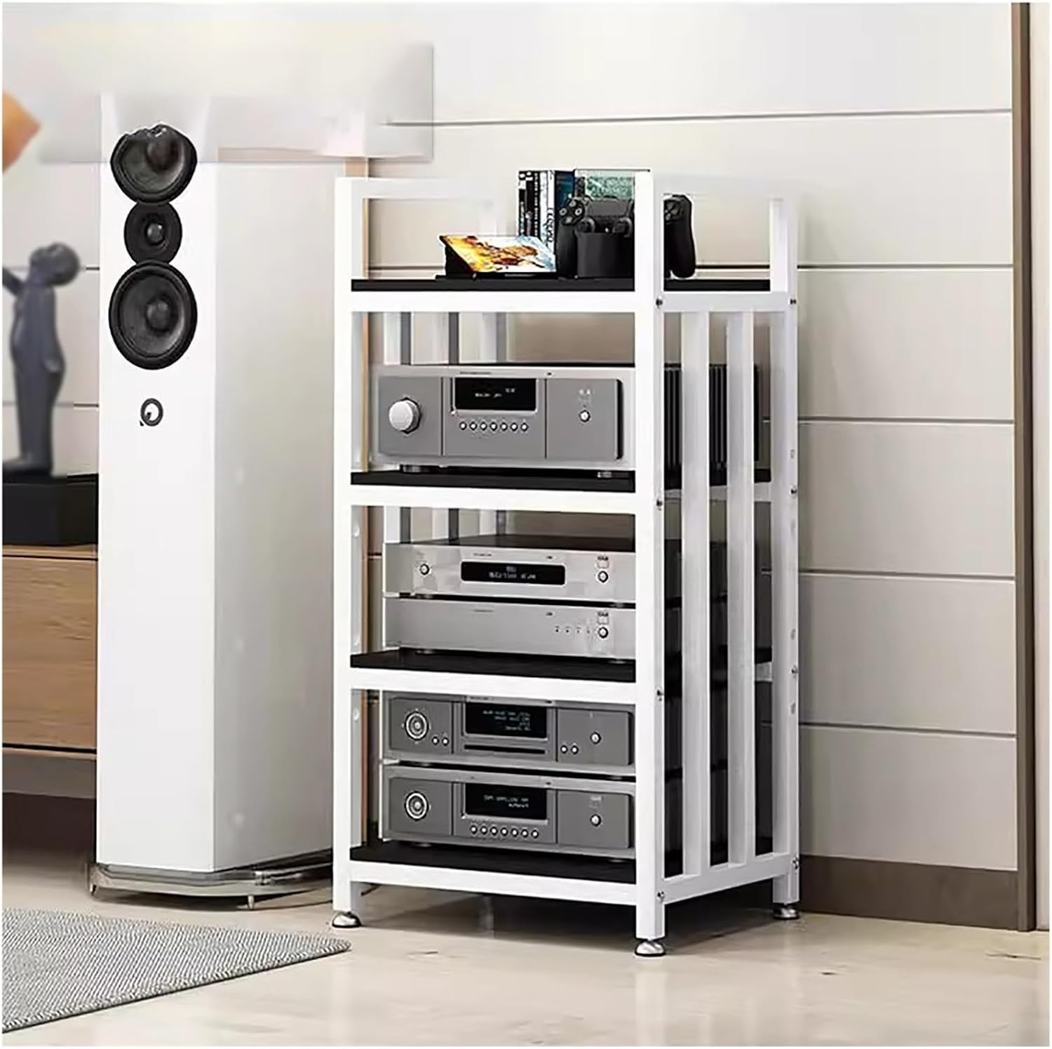 4 Tier Audio Video Shelving