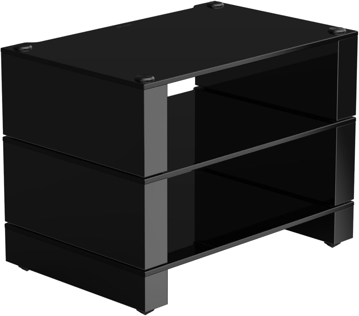 Blok STAX 2G - 3-Shelf Collection Stereo Shelf Systems (Supports Up to 88 lbs per Shelf) (Black)