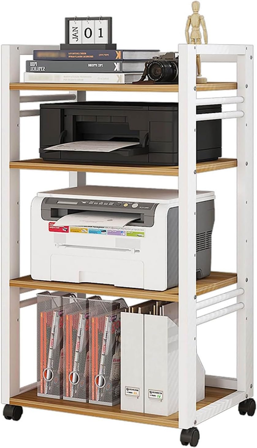 YLQFGUVWK 4-Tier AV Media Stand Player CD DVD Rack