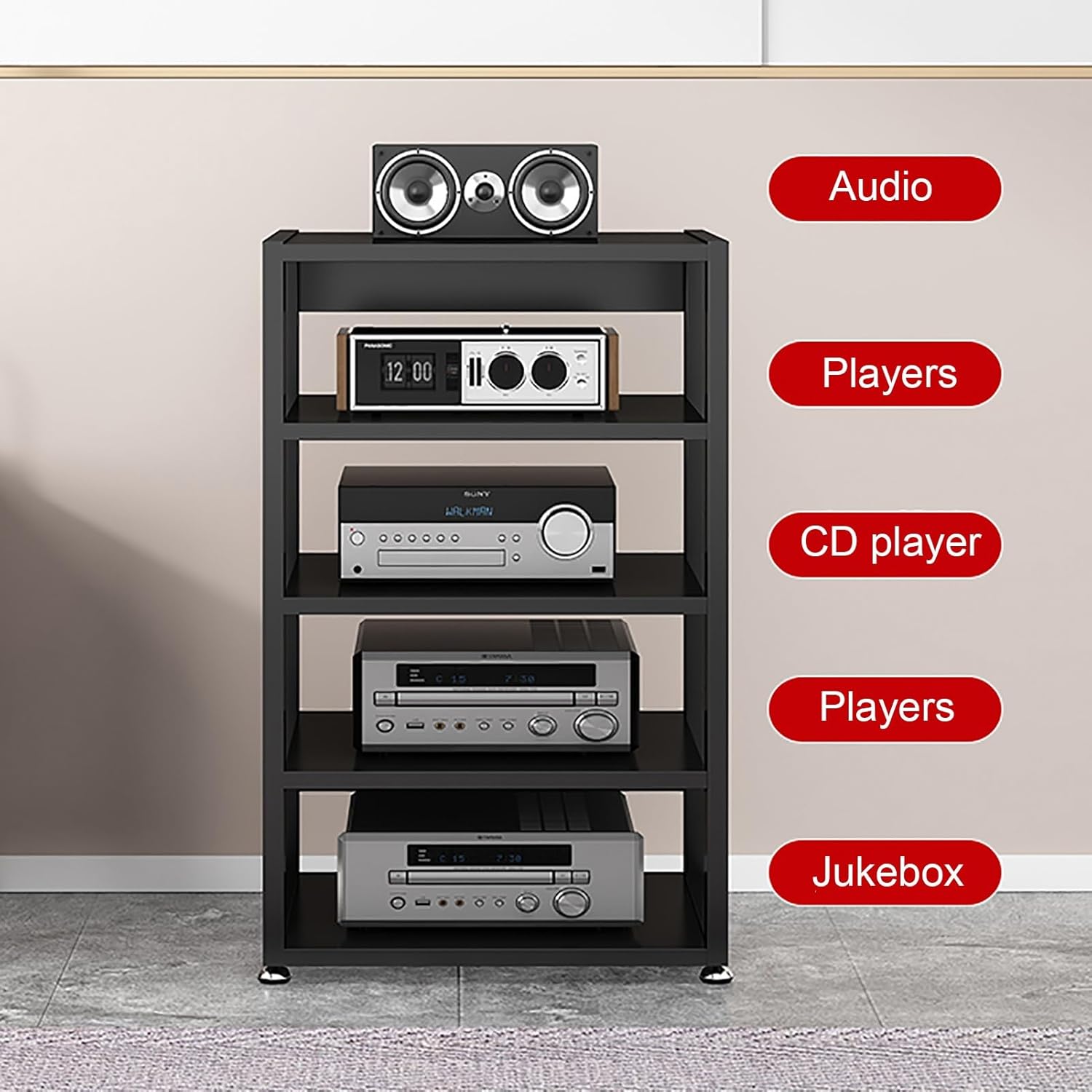 3/4/5 Tier Audio Shelf