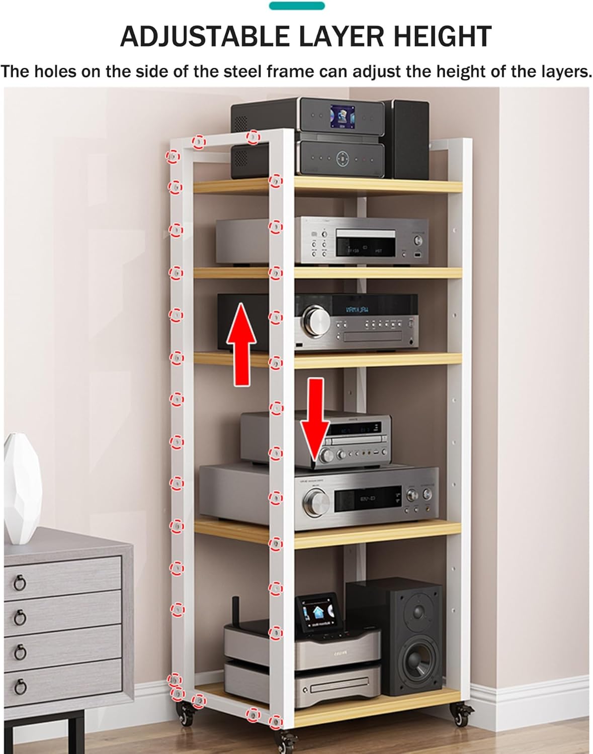 AV Media Stand Stereo Cabinet
