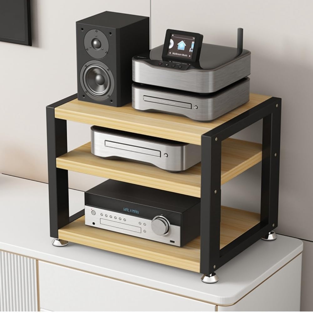 Modern Audio-Video Media Stand Computer Racks & Cabinets with Wheels Floor Standing AV Cabinet Media Storage Cabinet Storage for Entertainment Stereo Components for Gaming