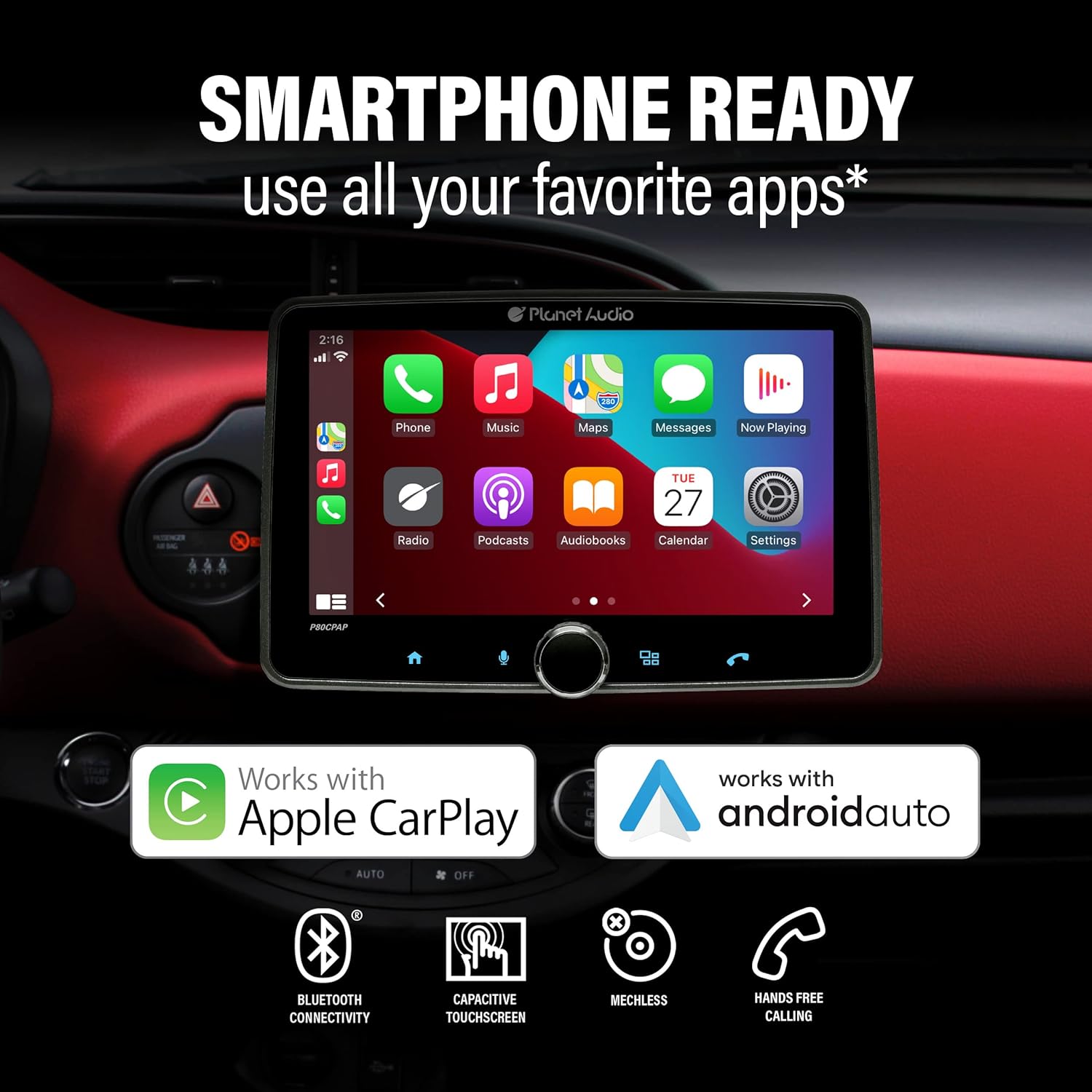 Planet Audio P80CPAP Car Stereo - Apple CarPlay