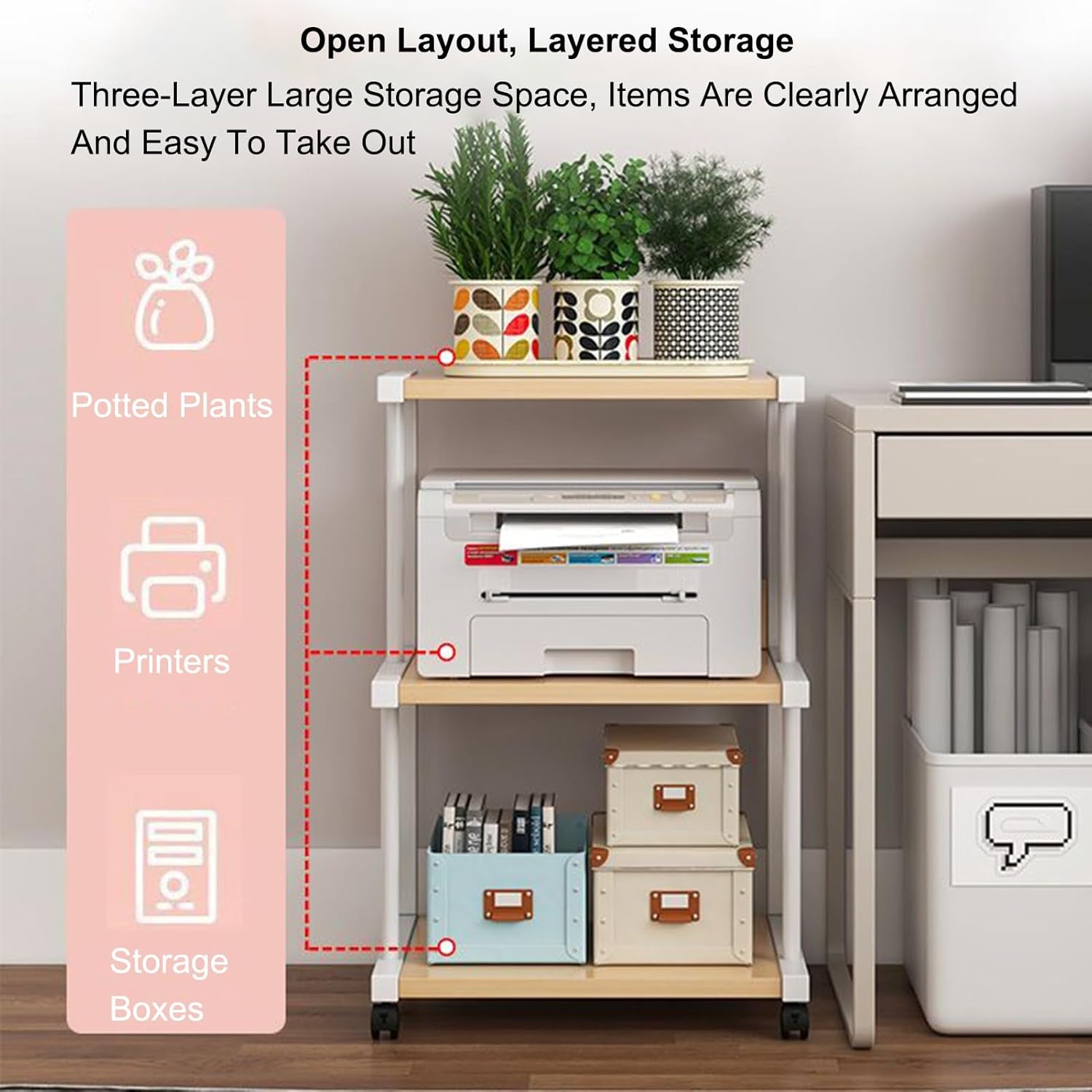 DLYZAYE 3-Tier AV Media Stand