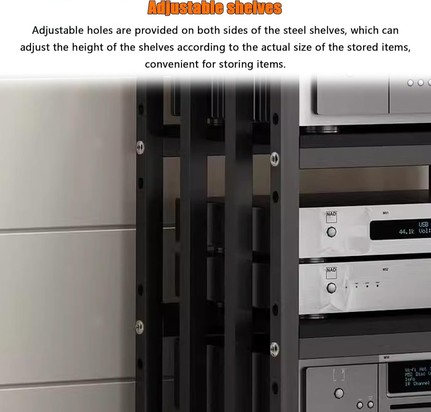 Aimery Stereo Component Cabinet Media Stand Freestanding