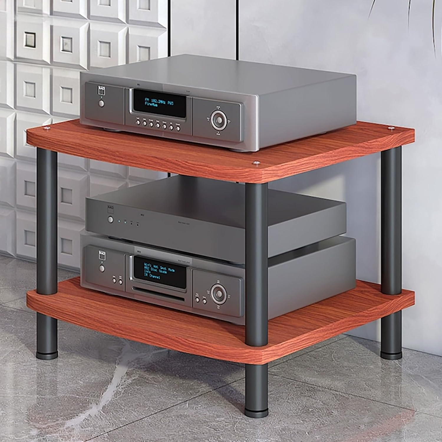 JIAOCKJIAO Wooden Media Stand