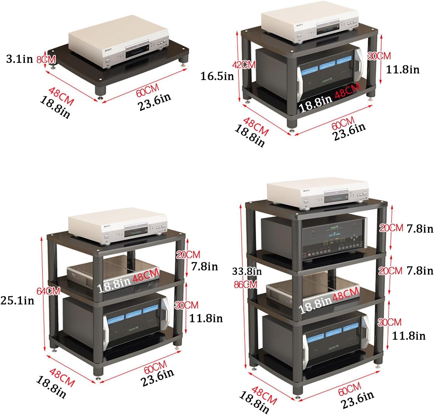 Modern AV Audio Rack & Video Stand
