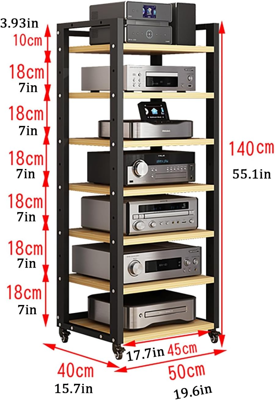 JIAOCKJIAO 7 Tier AV Media Stand