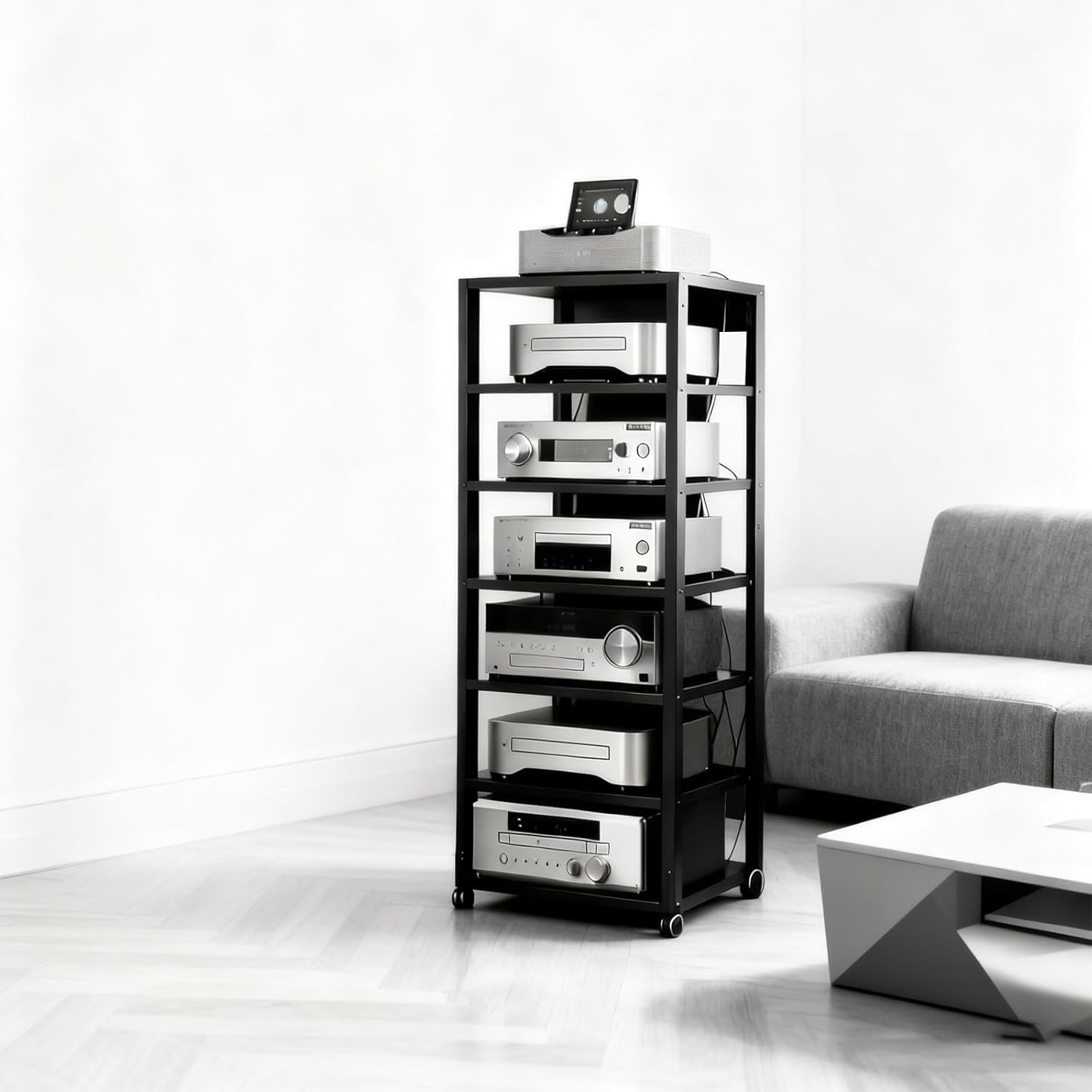 AV Media Stand with Wheels