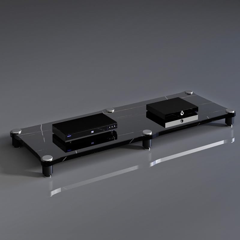 Diodceraic 1/2/3/4 Tiers Heavy Duty Audio Video Media Stand Cabinet AV Media Stand Corner Shelf Modern AV Cabinet