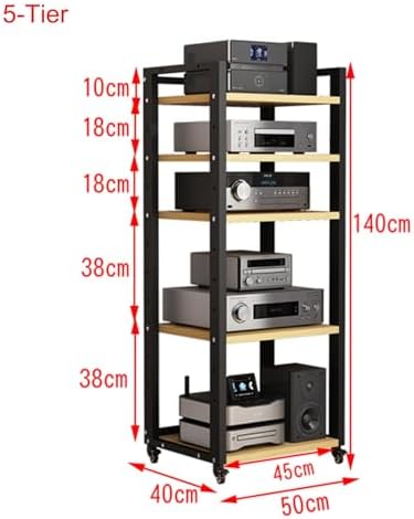 Modern AV Media Stand with Adjustable Shelves