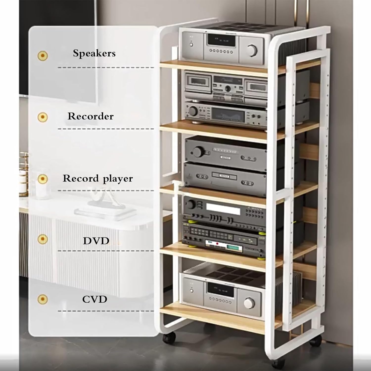 Adjustable Height Rack Mount Shelf For Amplifier