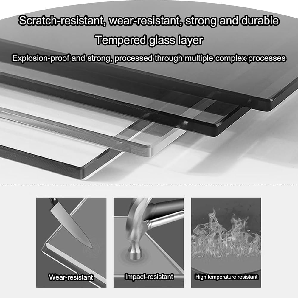 KGPGNYMYHA 4-Tier Glass Media Stand Audio Video Media Center Stereo Cabinet Audio Rack Tower Record Player Display Stand For Living Room Music Studio(Brown