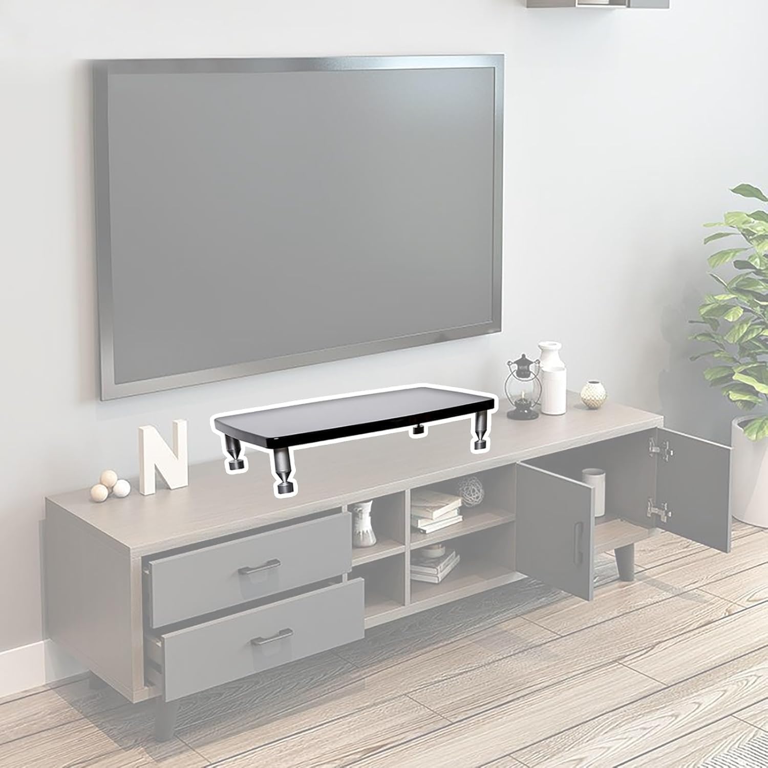 1 2 3 4 Tier Small Component Cabinet/HiFi Cable Holder