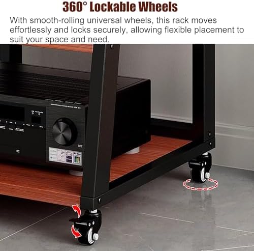 Heavy Duty Mobile Media Stand with Wheels