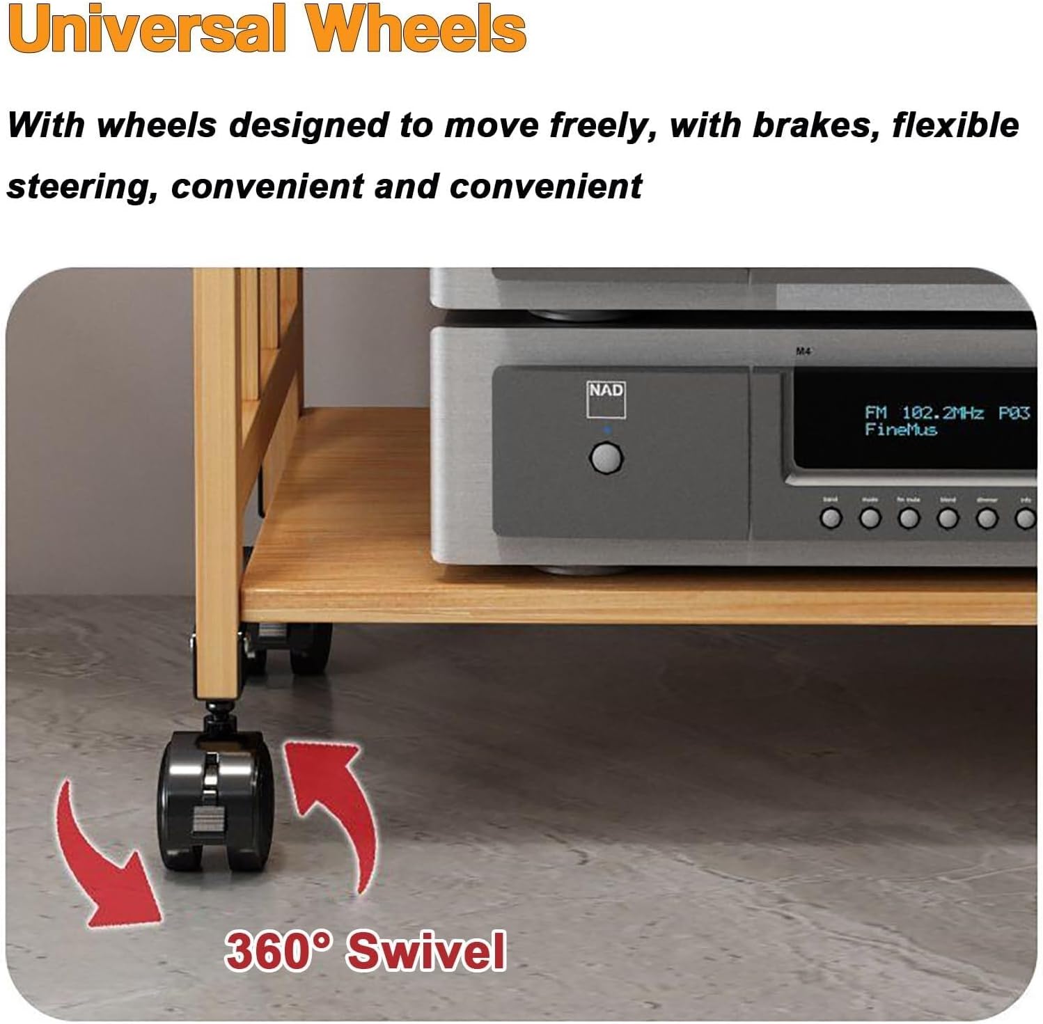 LTFCFZQ 2/3/4/5 Tier AV Media Stand with Adjustable Shelf