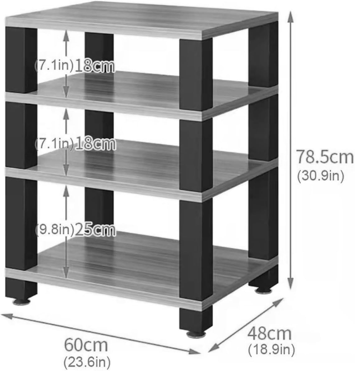 DONGYUE 4-Tier Audio Shelf