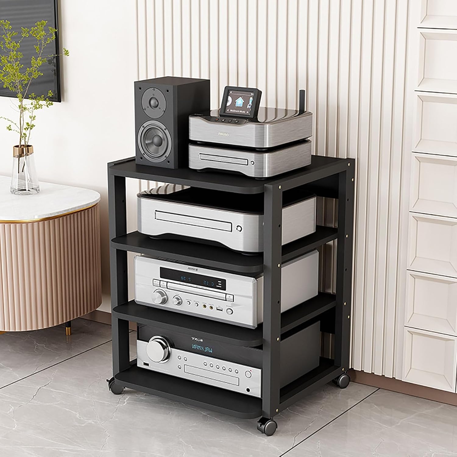 JIAHESHYP 4/5-Tier Media Rack