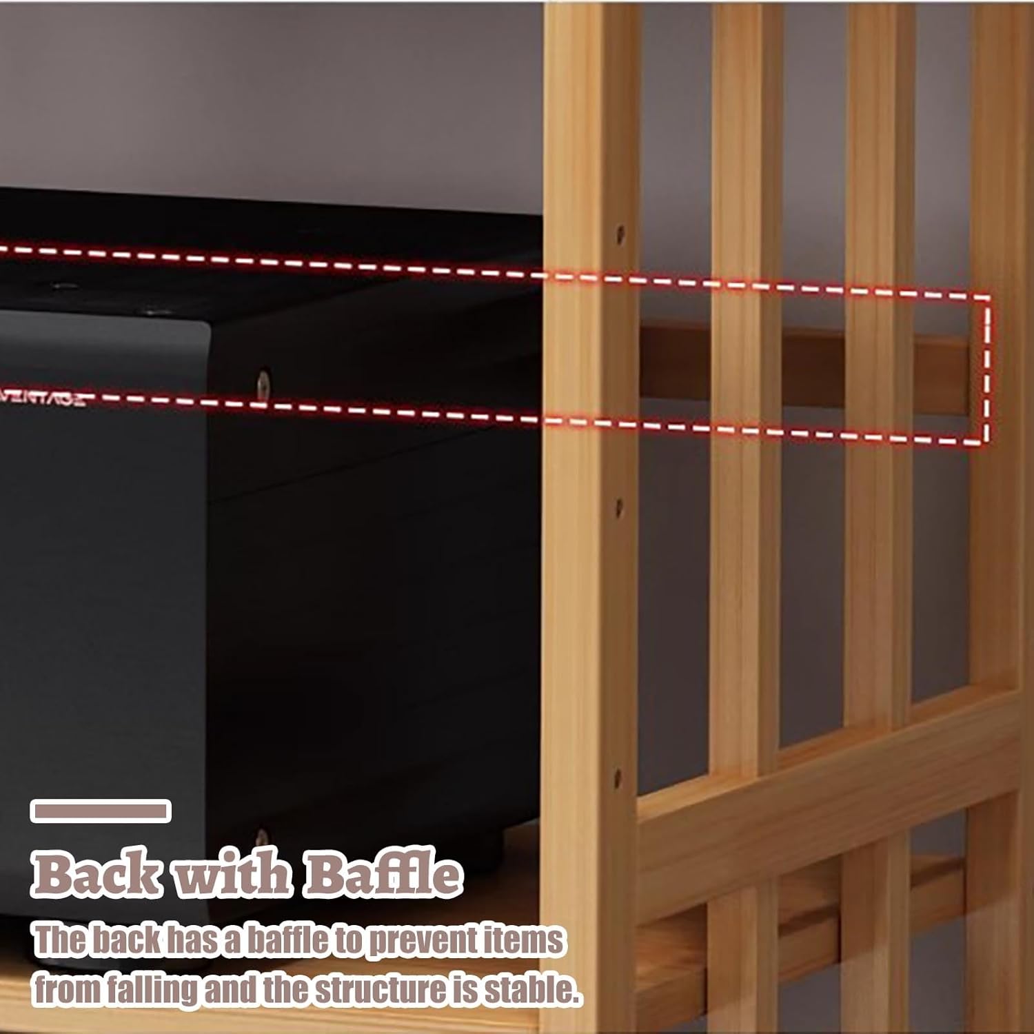 ZOCWJK Stand Movable Audio Equipment Cabinet w/Adjustable Shelf