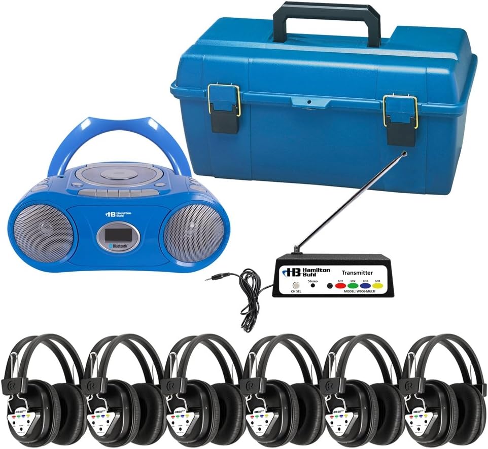 HamiltonBuhl Wireless 6 Person Listening Center with Bluetooth