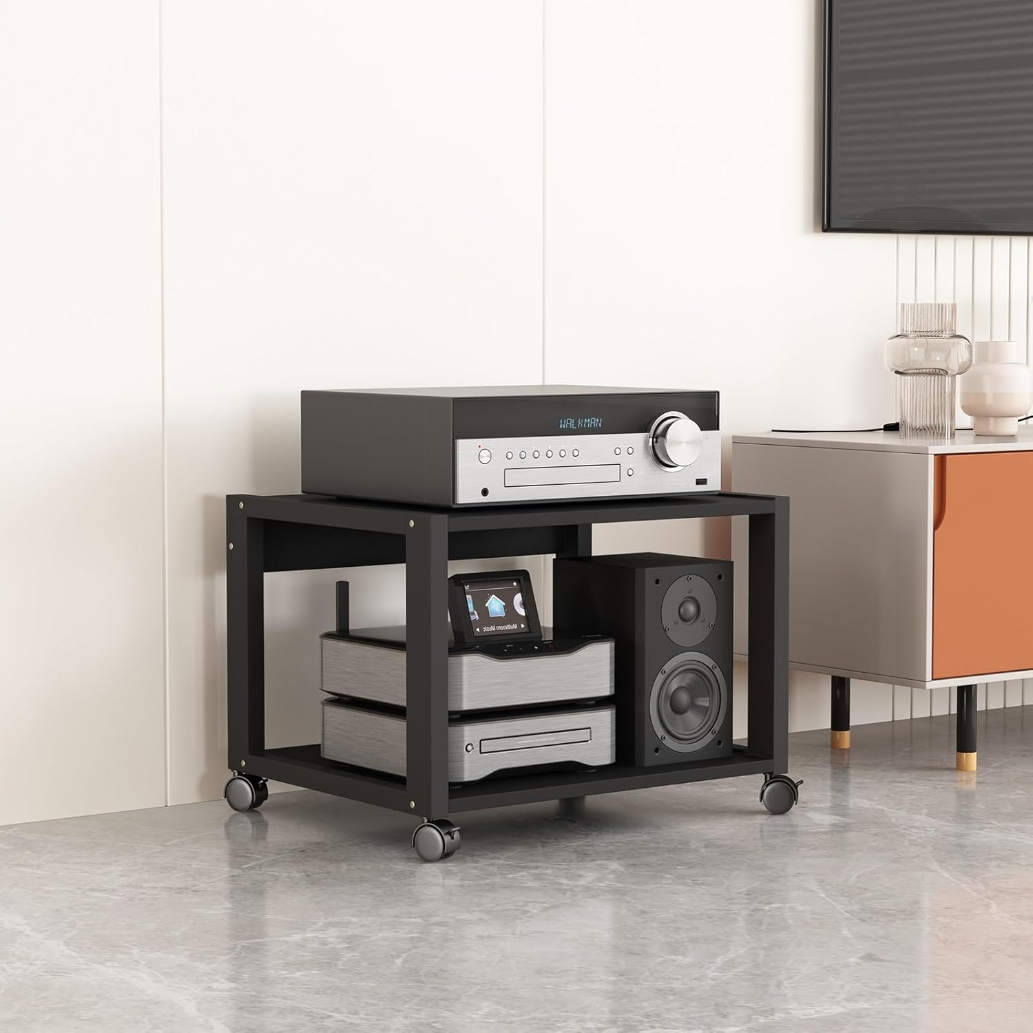 2/3/4/5/6 Tier Movable Media Stand