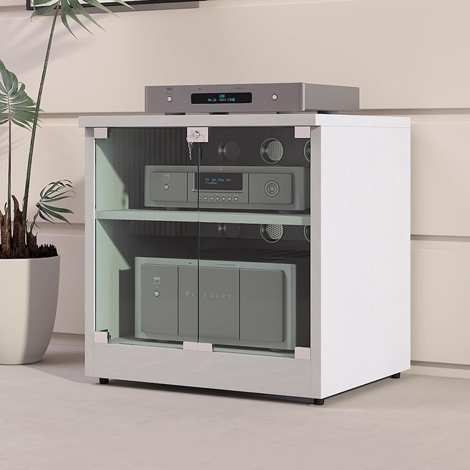 LYXWGRZD Media Stand 2/3 Tier AV Stereo Cabinet