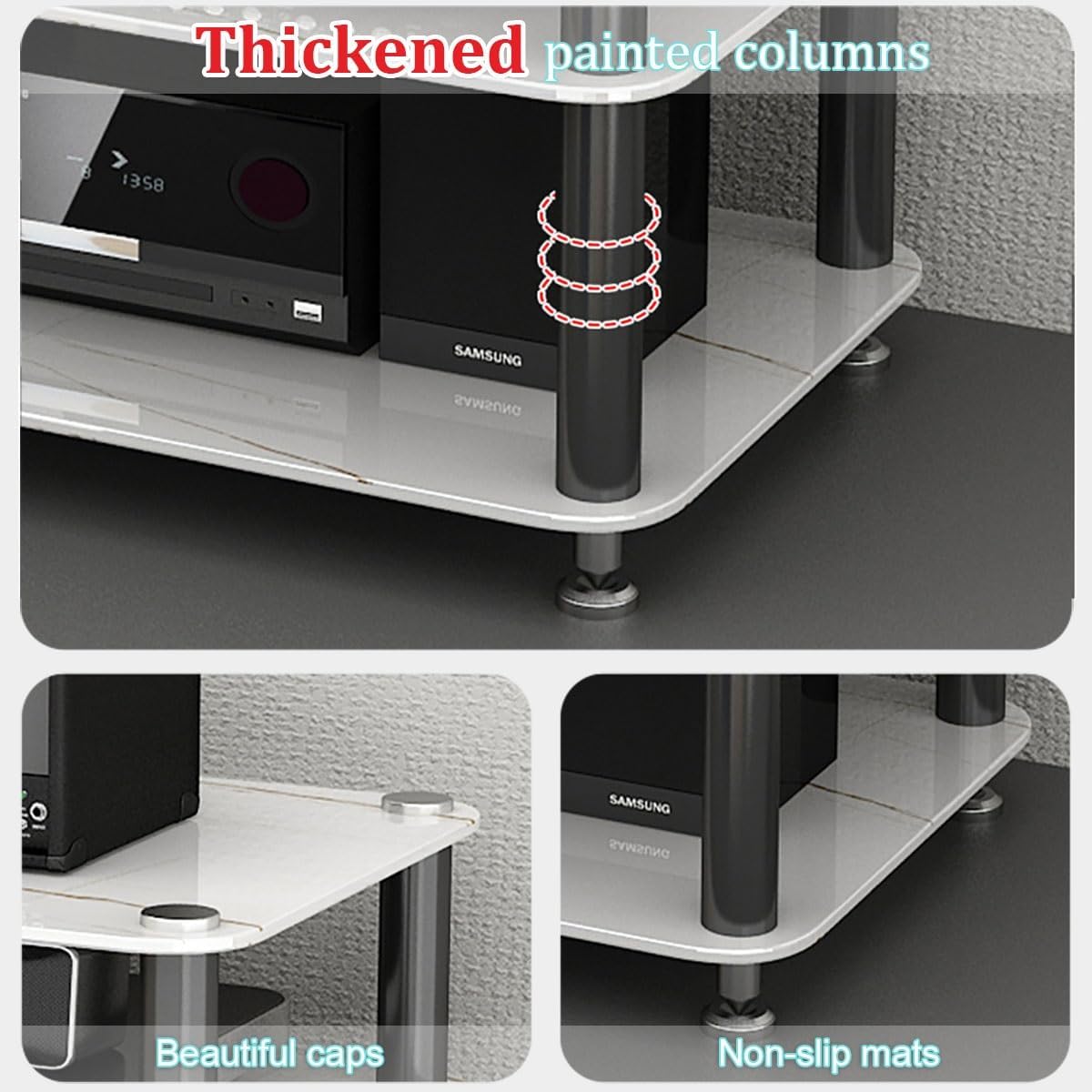 DLYZAYE 4-Tier AV Media Stand