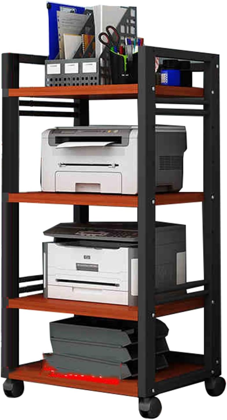 YLQFGUVWK 4 Layer AV Media Stand Wooden Corner Shelf Component Cabinet Stereo Audio Rack Tower Great for Living