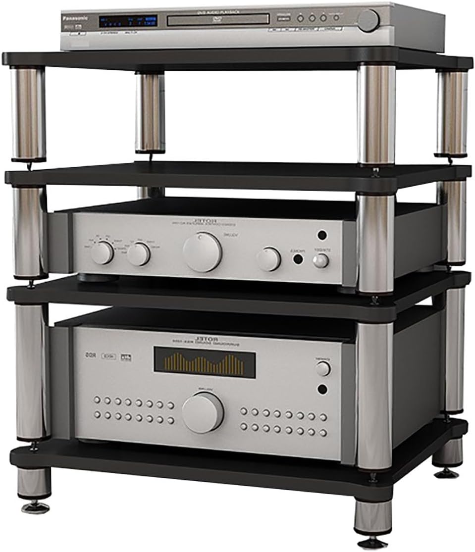 HOFSSI 4-Tier AV Media Cabinet Stand Component Cabinet