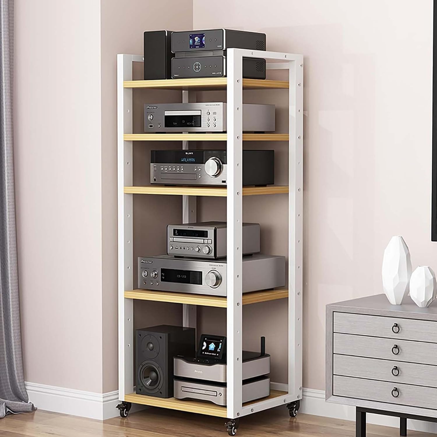 CxlQuarxian 4.6FT Tall Audio Tower Rack