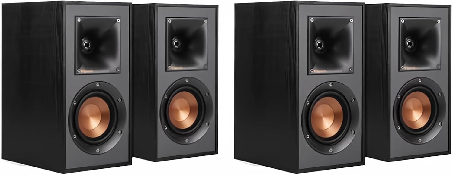 Klipsch Reference R-41M Bookshelf Speakers (2 Pairs - 4 Speakers