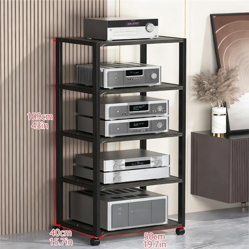 4-Tier Movable AV Media Stand