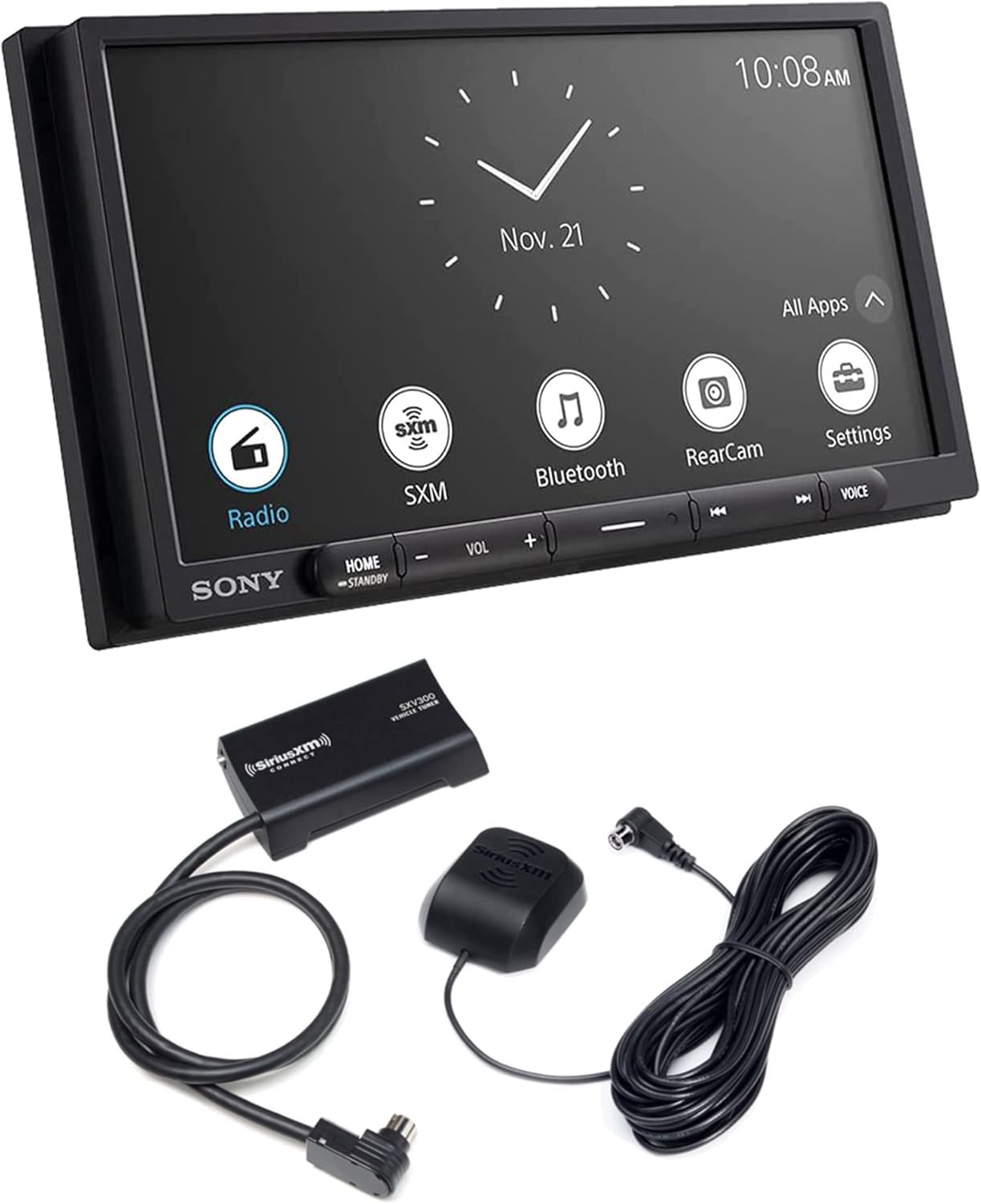 Sony XAVAX6000 Car Audio 6.95 Inch Media Receiver w/CarPlay & Android Auto w/SiriusXM Satellite Radio in Dash Vehicle Tuner for Compatible Receivers