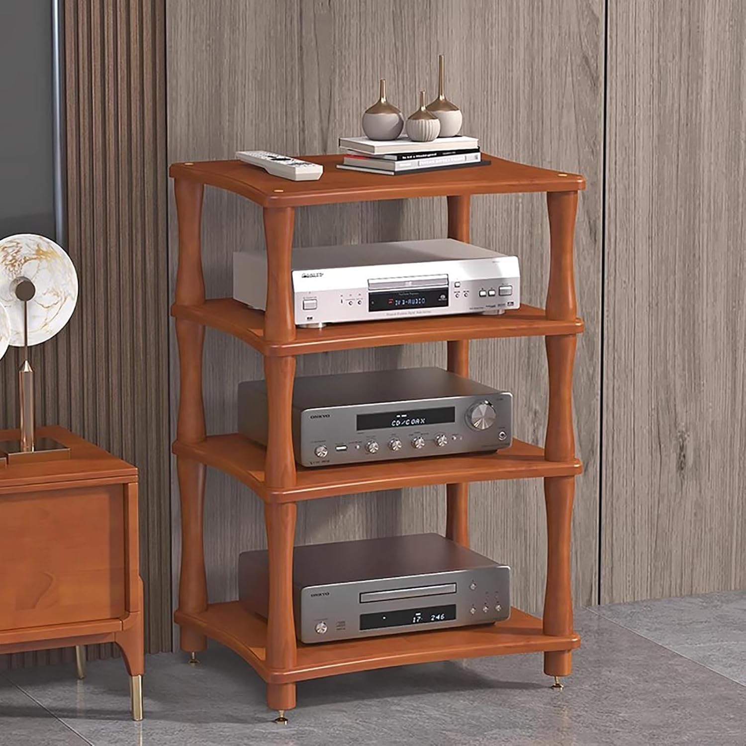 Elitix 4-Tier Shelves Audio Video Media Stand Cabinet