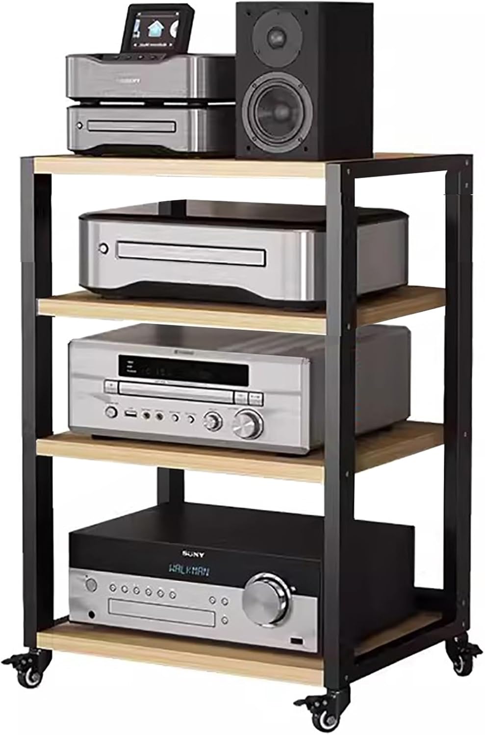 HDYZJQ Rolling Media Cart with Locking Wheels