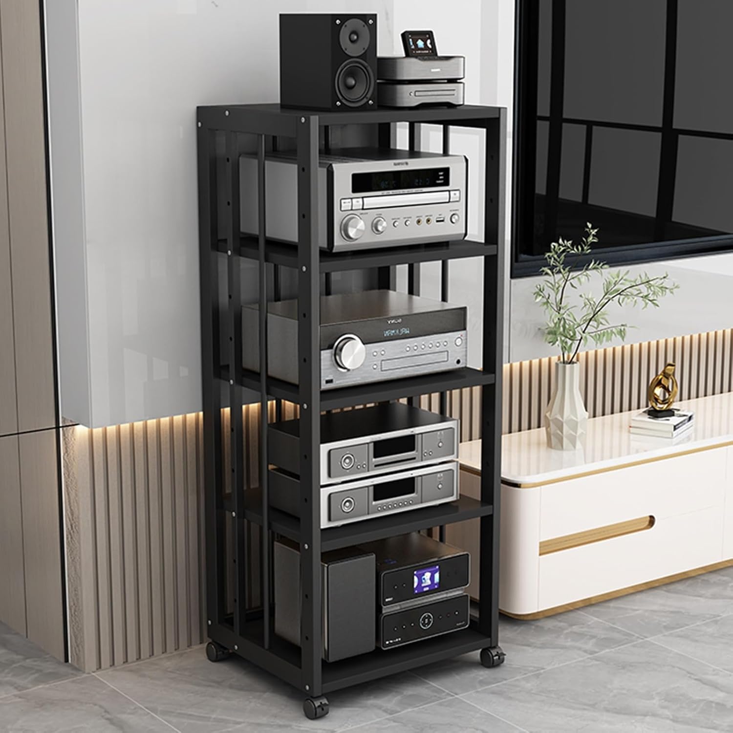 LYXWGRZD 5 Tier AV Media Stand