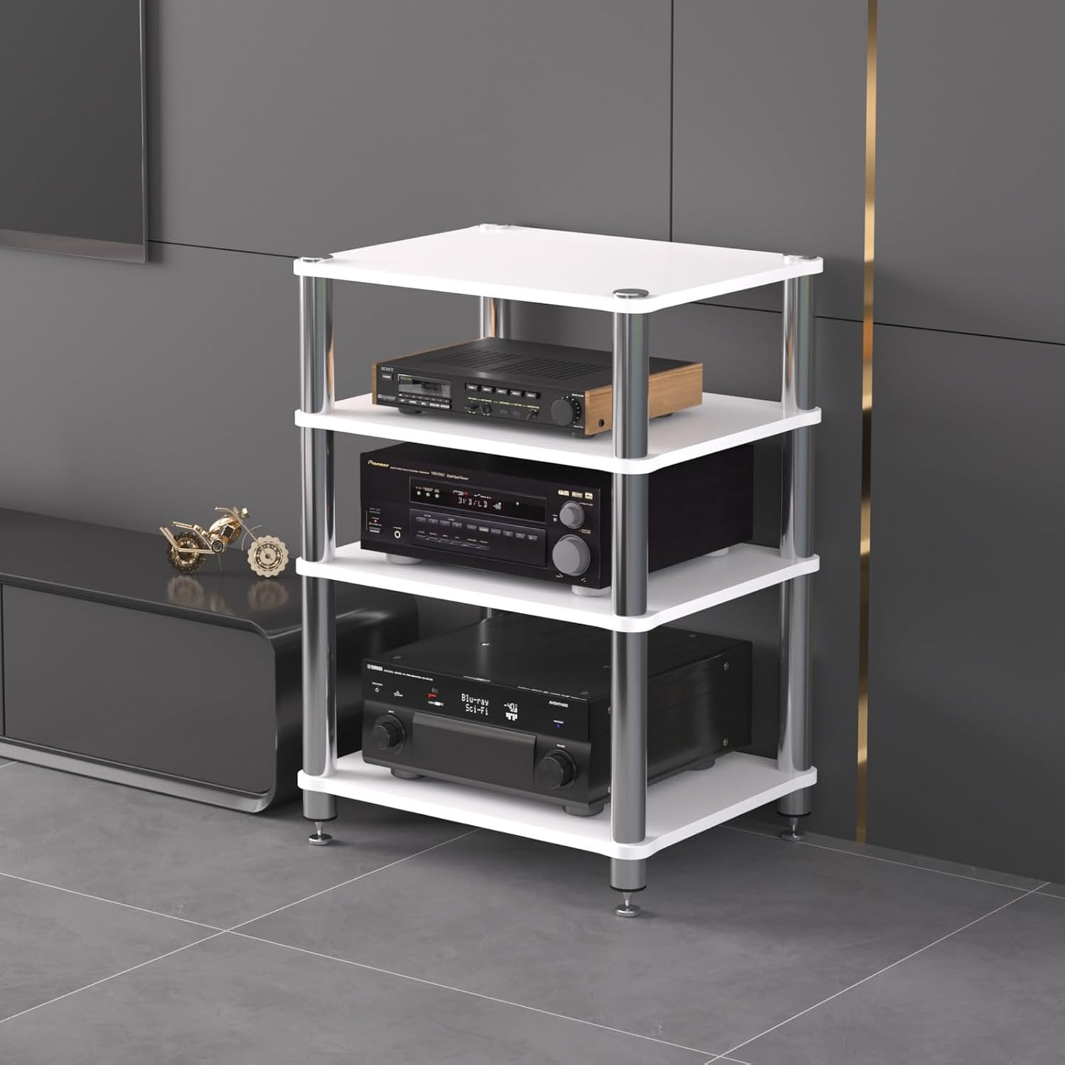 DESKGURU 4 Tier AV Media Stand