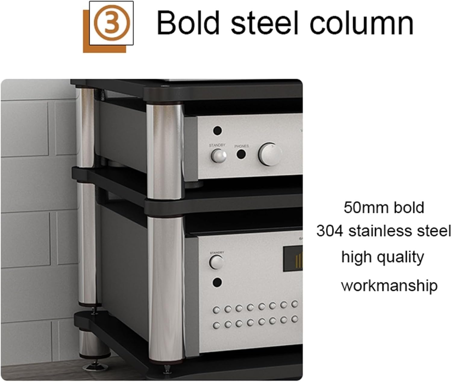 4-Tier Audio Stand Shelf