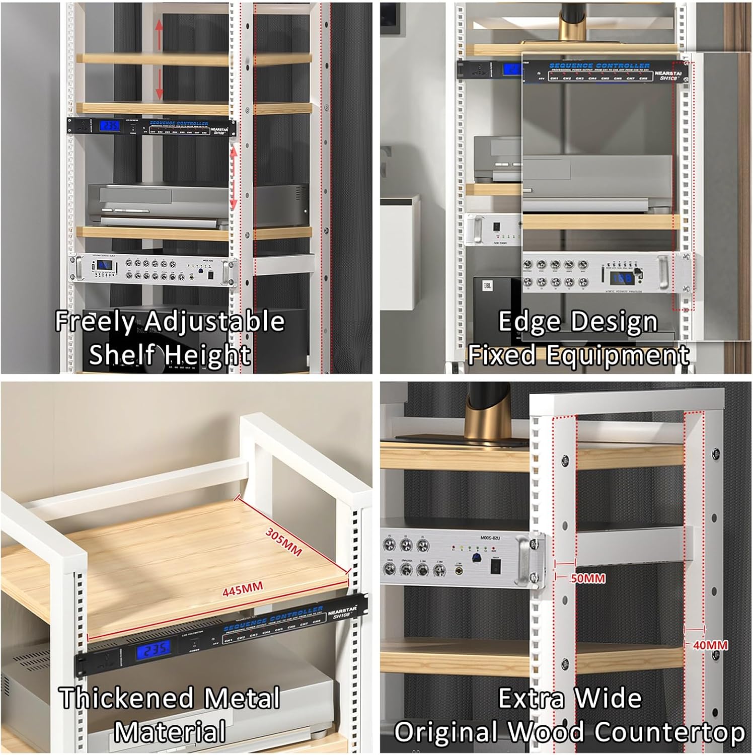 4-Tier Media Stand Audio