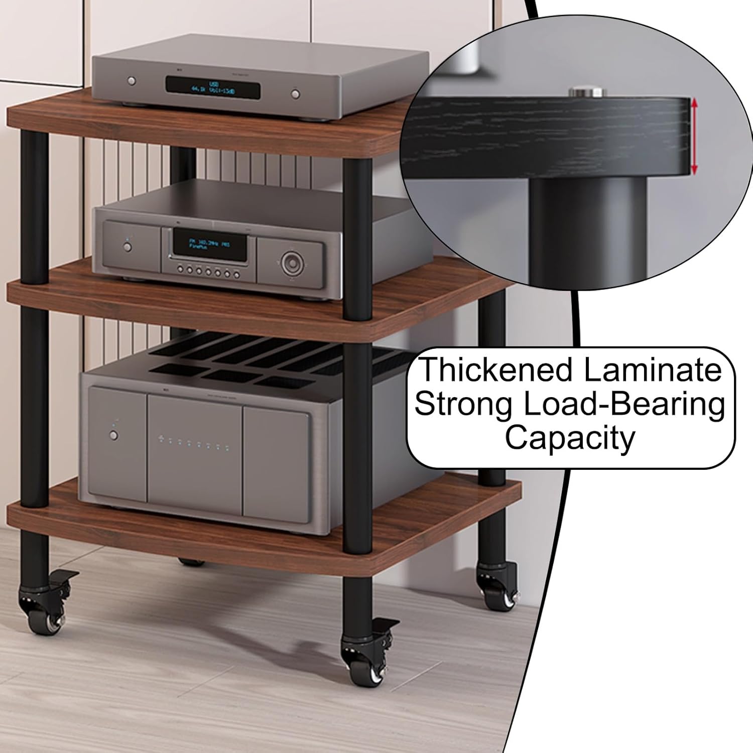 2/3-Tier AV Media Player Stand Multifunctional Entertainment Center