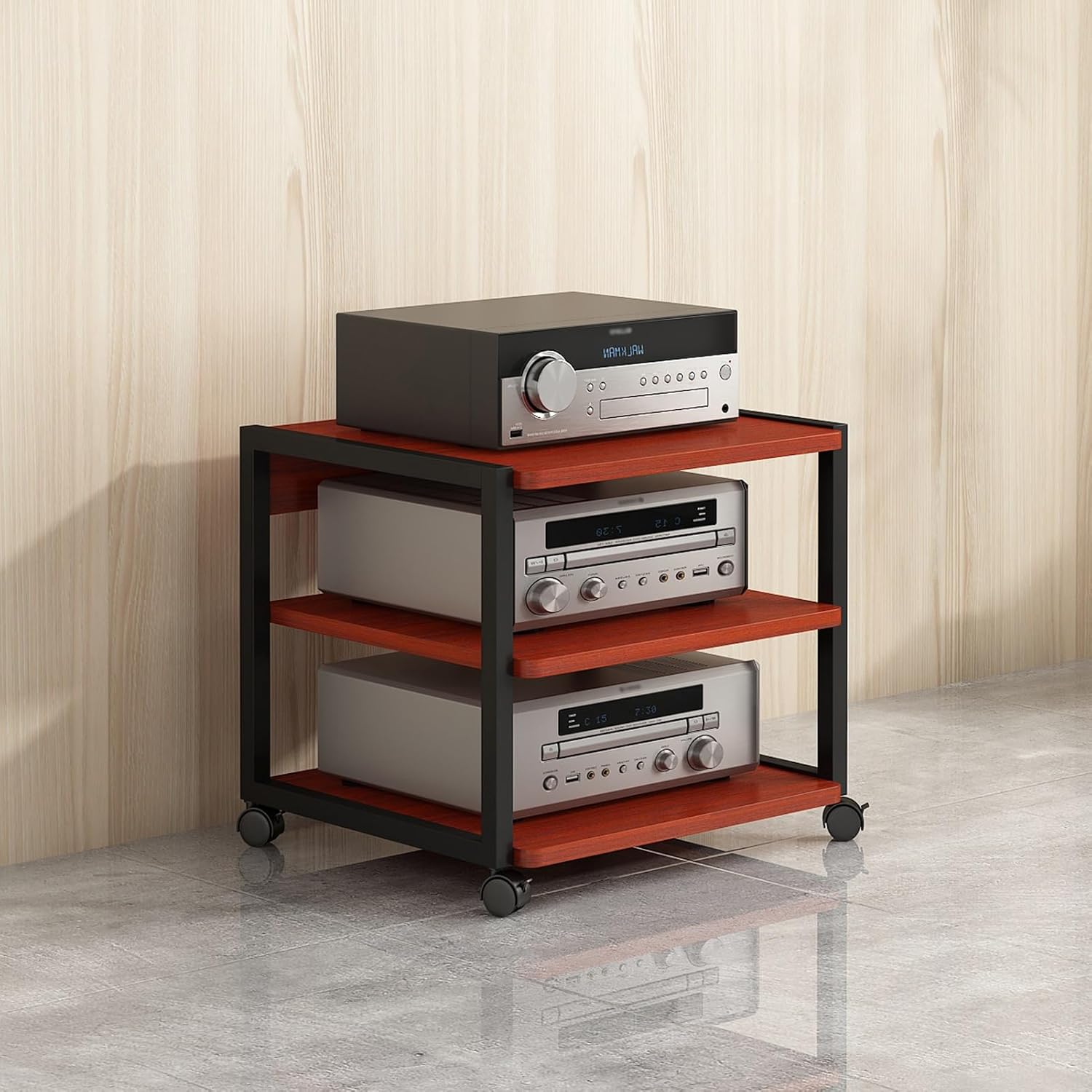Modern 3-Tier Stereo Stand Cabinet