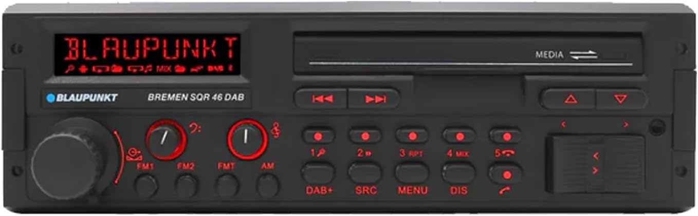 Blaupunkt Bremen Single DIN 80's Retro Classic USB Bluetooth AM/FM Radio Receiver