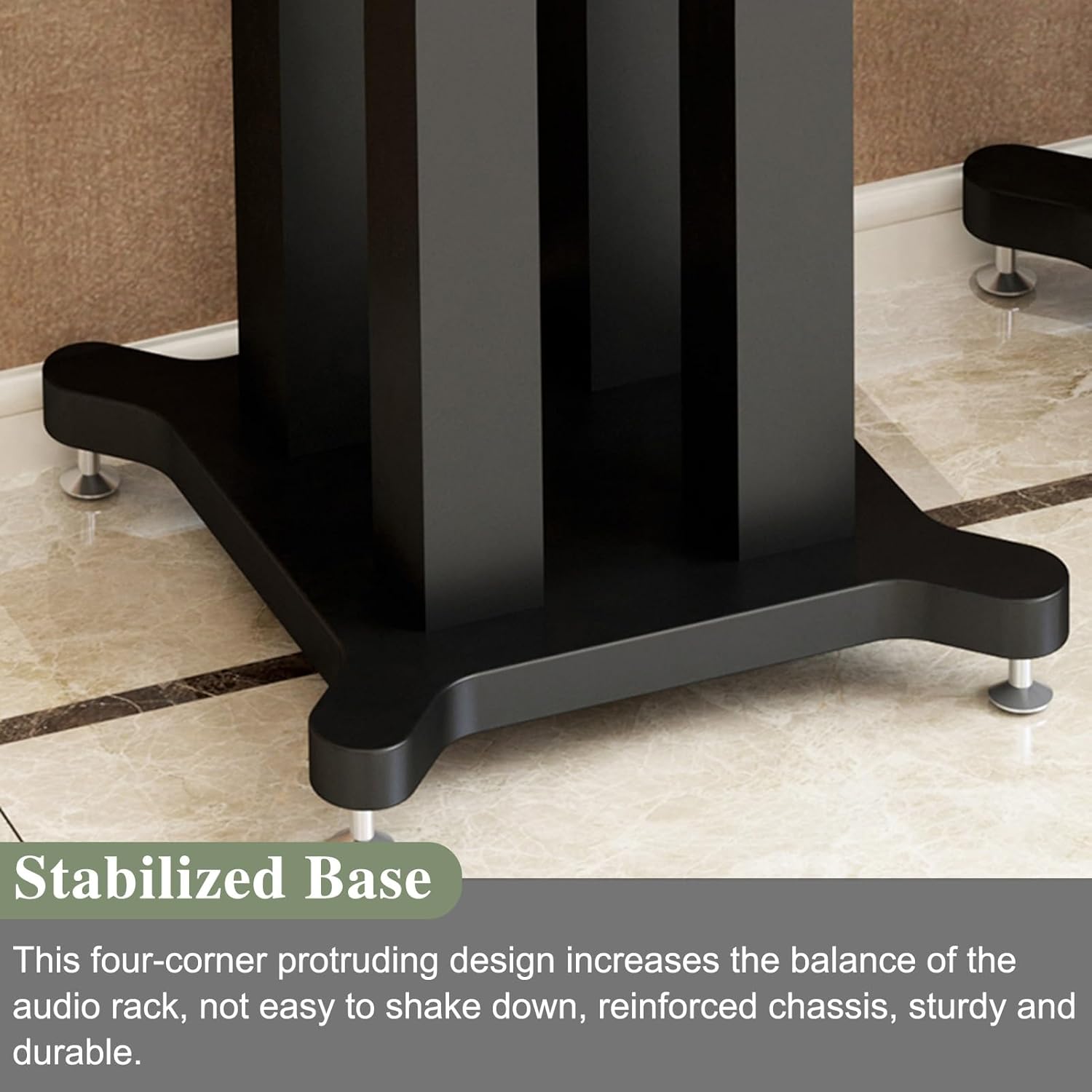 UrbanUp Audio Cabinet Rack 4 Post Stereo Cabinet Audio Rack Tower