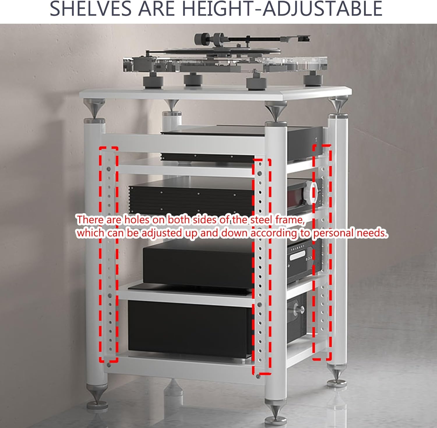 Leaceuv Audio Rack Stereo Cabinet